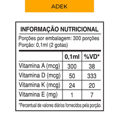 ADEK Maxme Bio: vitaminas A, D, E e K em gotas para maior disposição