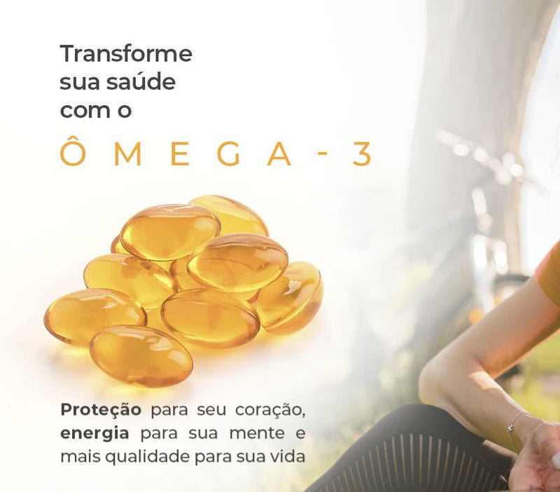 Cápsulas de ômega 3 derramando - transformação da saúde com ômega 3