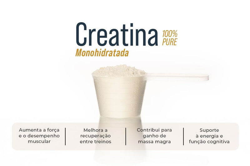 Creatina monohidratada em dose com benefícios para atletas