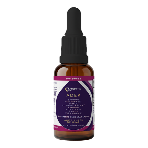 ADEK Maxme Bio: vitaminas A, D, E e K em gotas para maior disposição